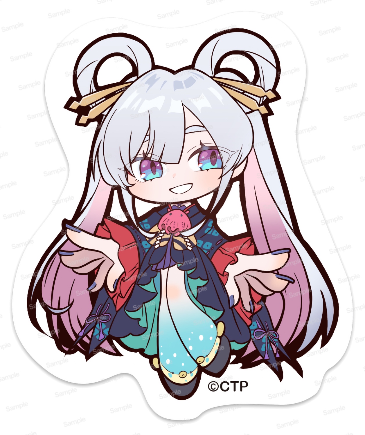 超かぐや姫！ 耐光・耐水ステッカー 月見ヤチヨ