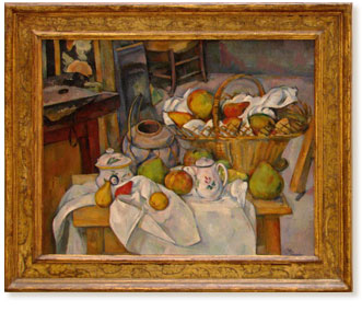 ポール・セザンヌ、【籠のある静物】、希少な画集画より