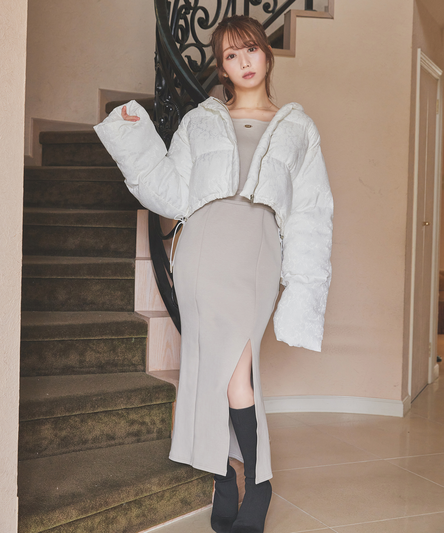 jacquard eco down jacket – BUNNY APARTMENT