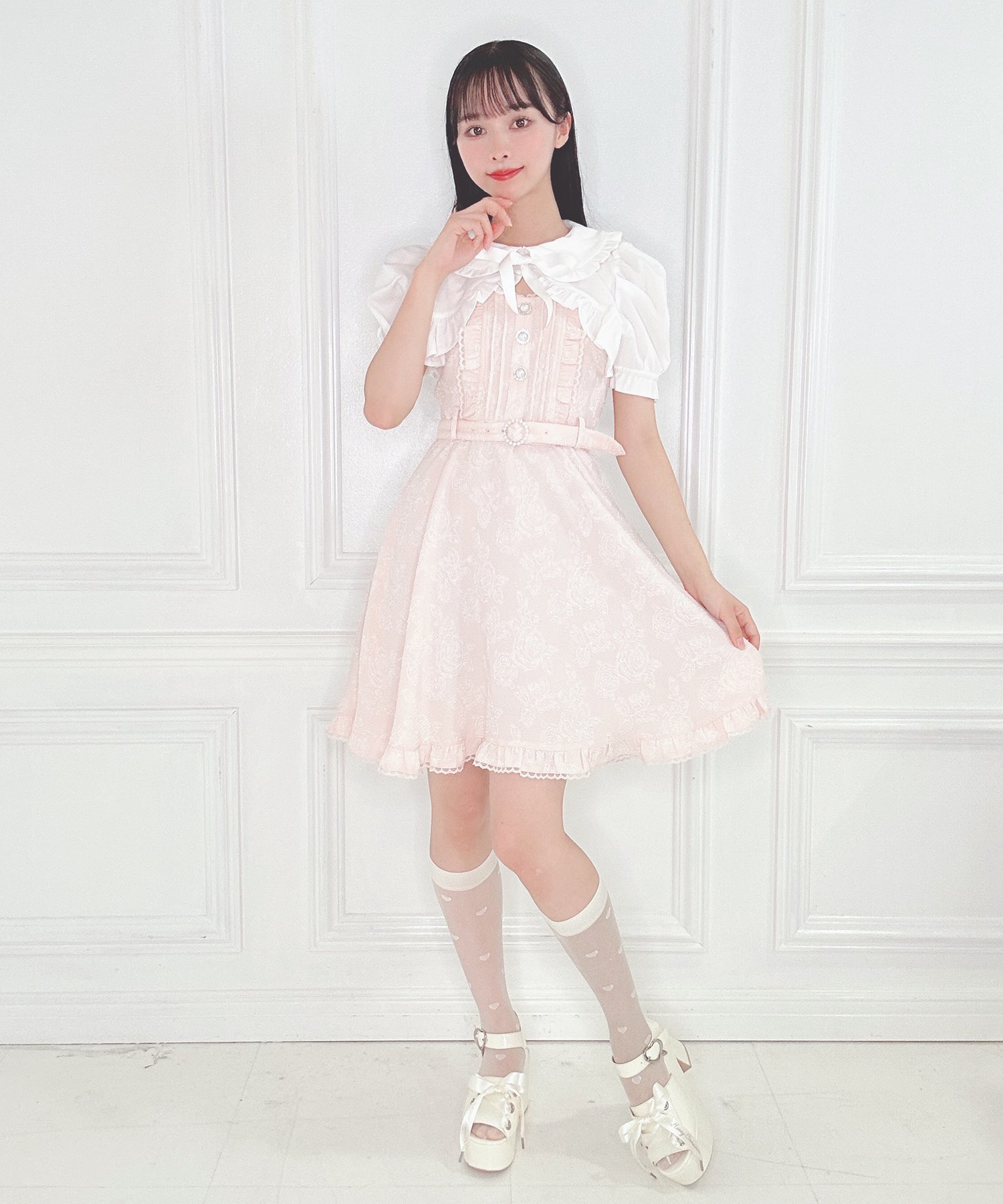 ローズキャミワンピクロップドブラウスセット – BUNNY APARTMENT