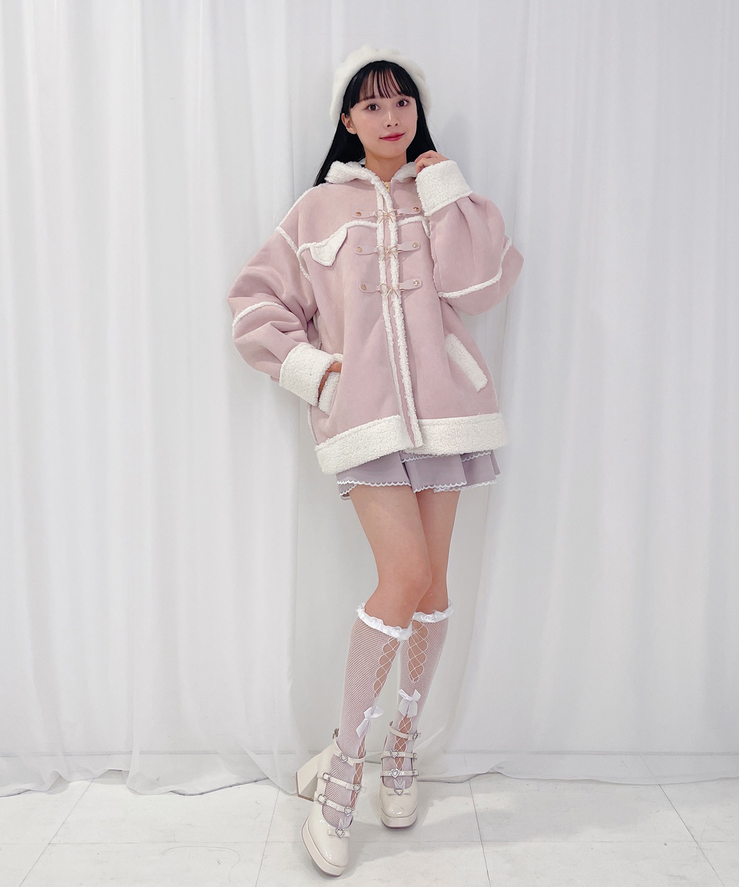 リボンビットフェイクムートンコート – BUNNY APARTMENT