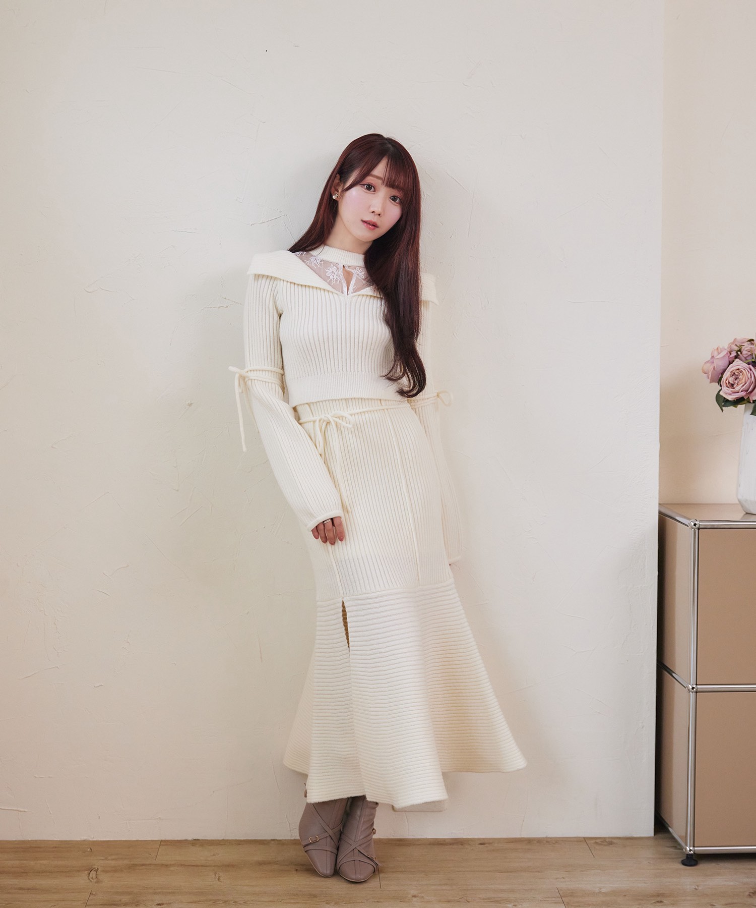 decollete lace knit set up – BUNNY APARTMENT