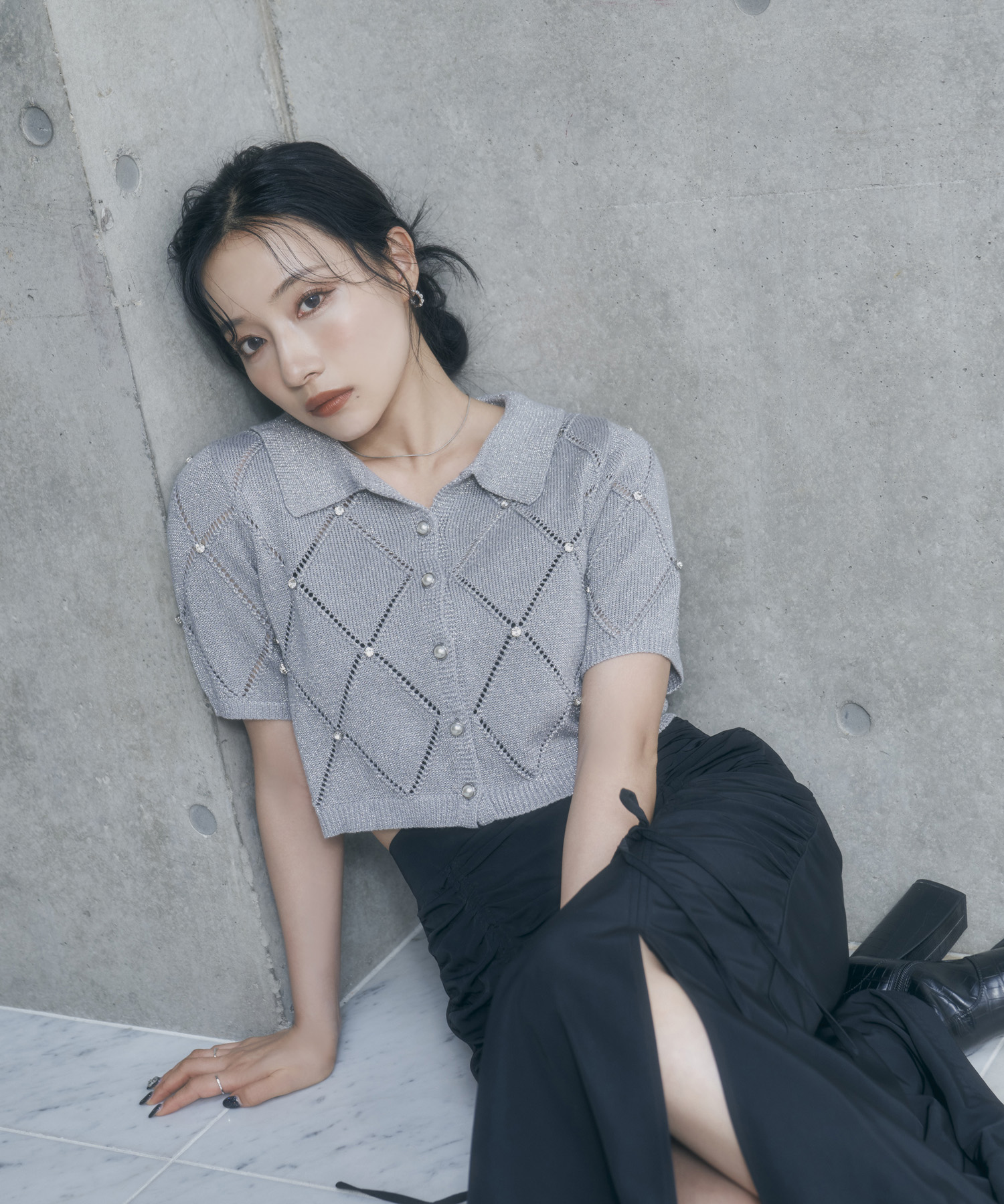 ダイヤパターンニットトップス – BUNNY APARTMENT