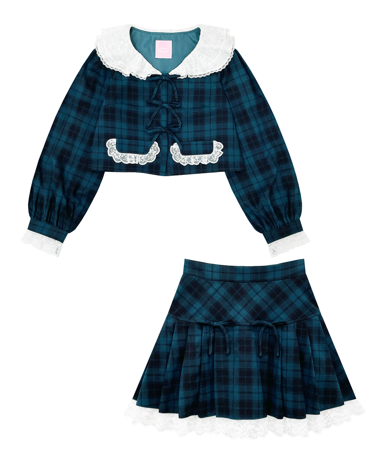 チェックレース重ねセットアップ – BUNNY APARTMENT