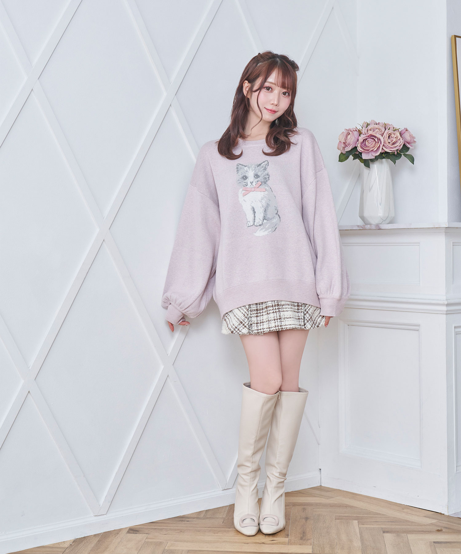 cat jacquard big knit – BUNNY APARTMENT