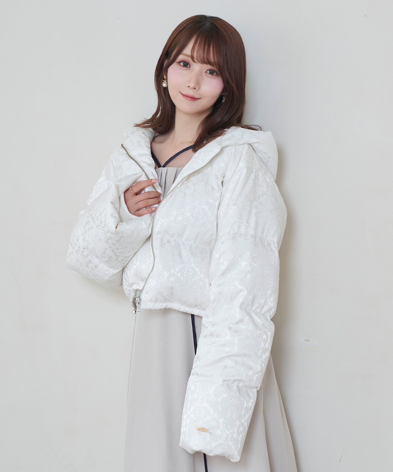 jacquard down jacket / ホワイト – BUNNY APARTMENT