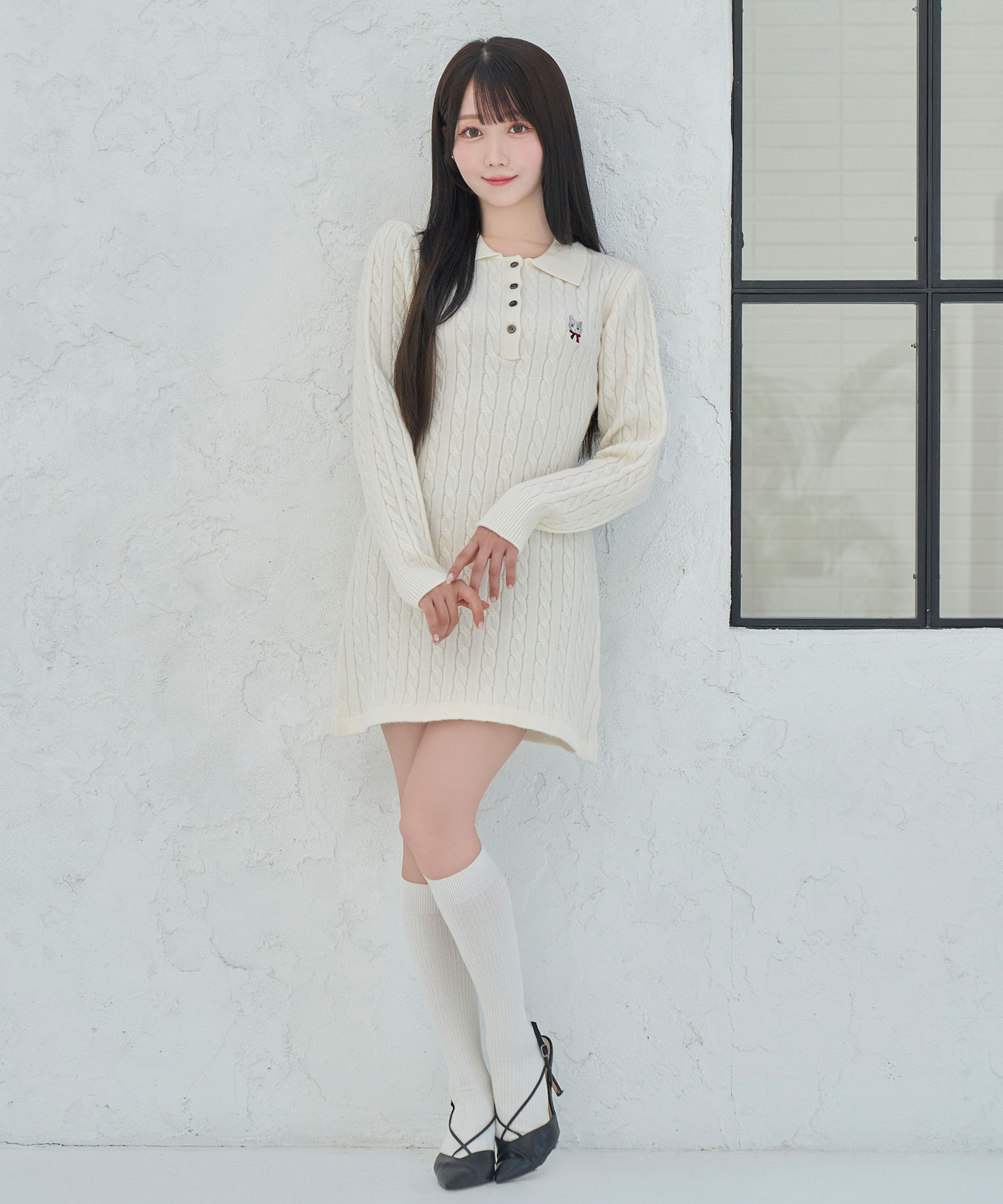 cat emb cable knit o/p – BUNNY APARTMENT