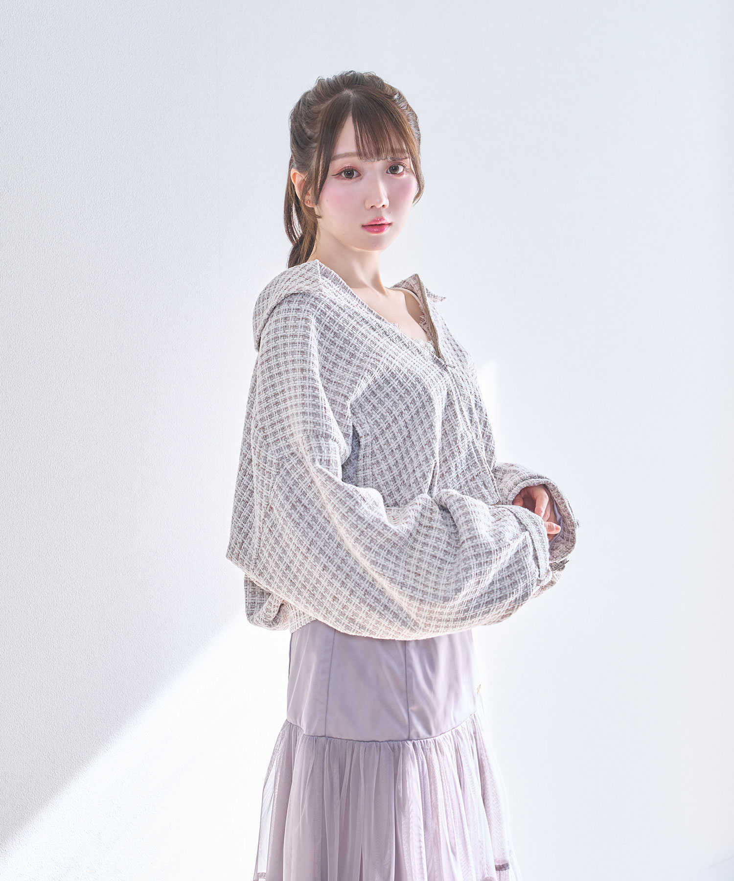 Tweed zip blouson – BUNNY APARTMENT