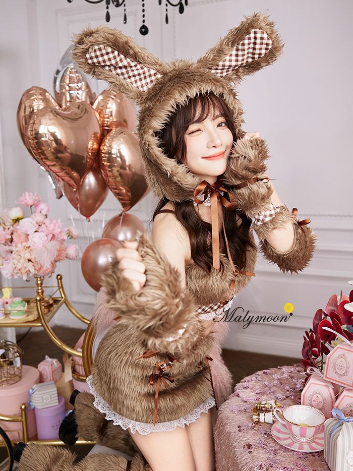 9点セット】Malymoon マリームーン テディバニーギンガムファー