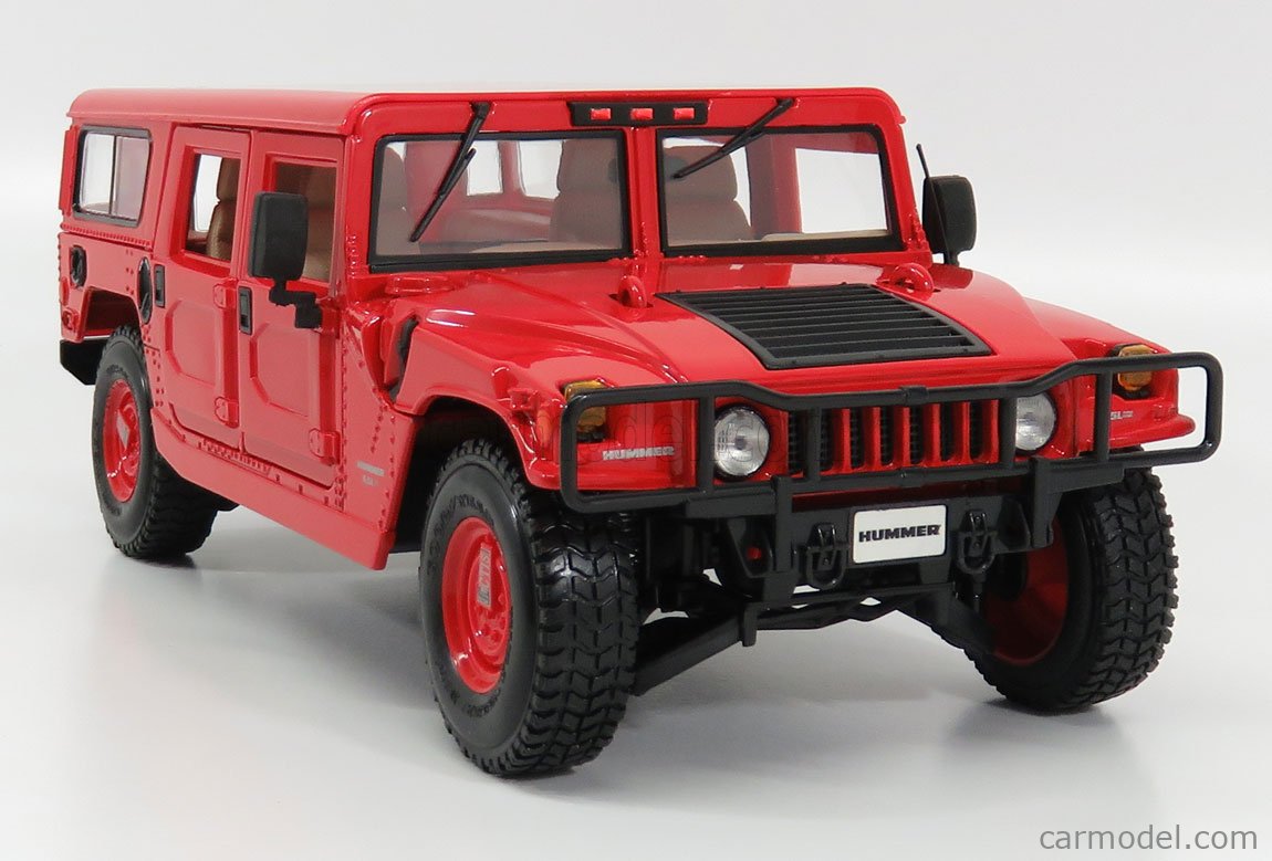 MAISTO 56040 Scale 1/18 | HUMMER H1 6.5L TURBO DIESEL WAGON 1992 RED