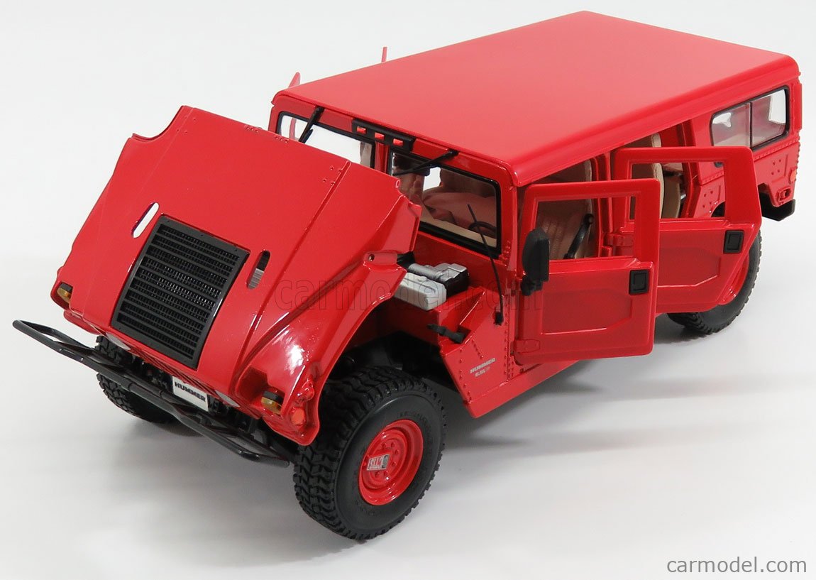 MAISTO 56040 Scale 1/18 | HUMMER H1 6.5L TURBO DIESEL WAGON 1992 RED