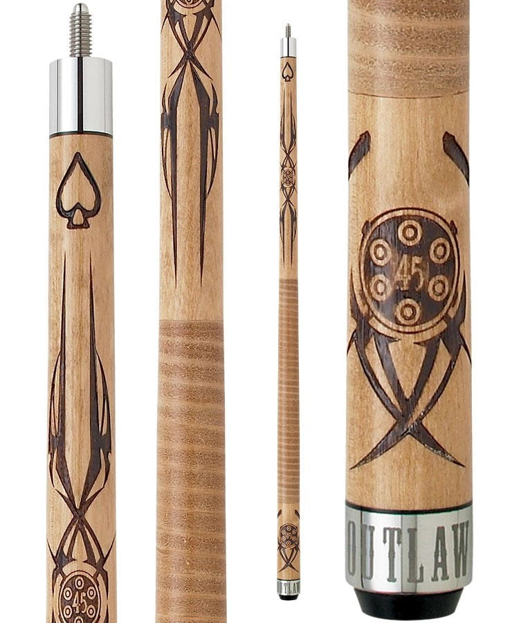 Outlaw OL09 Cue Stick Six Shooter Design - 10% Off at Budget Billiards