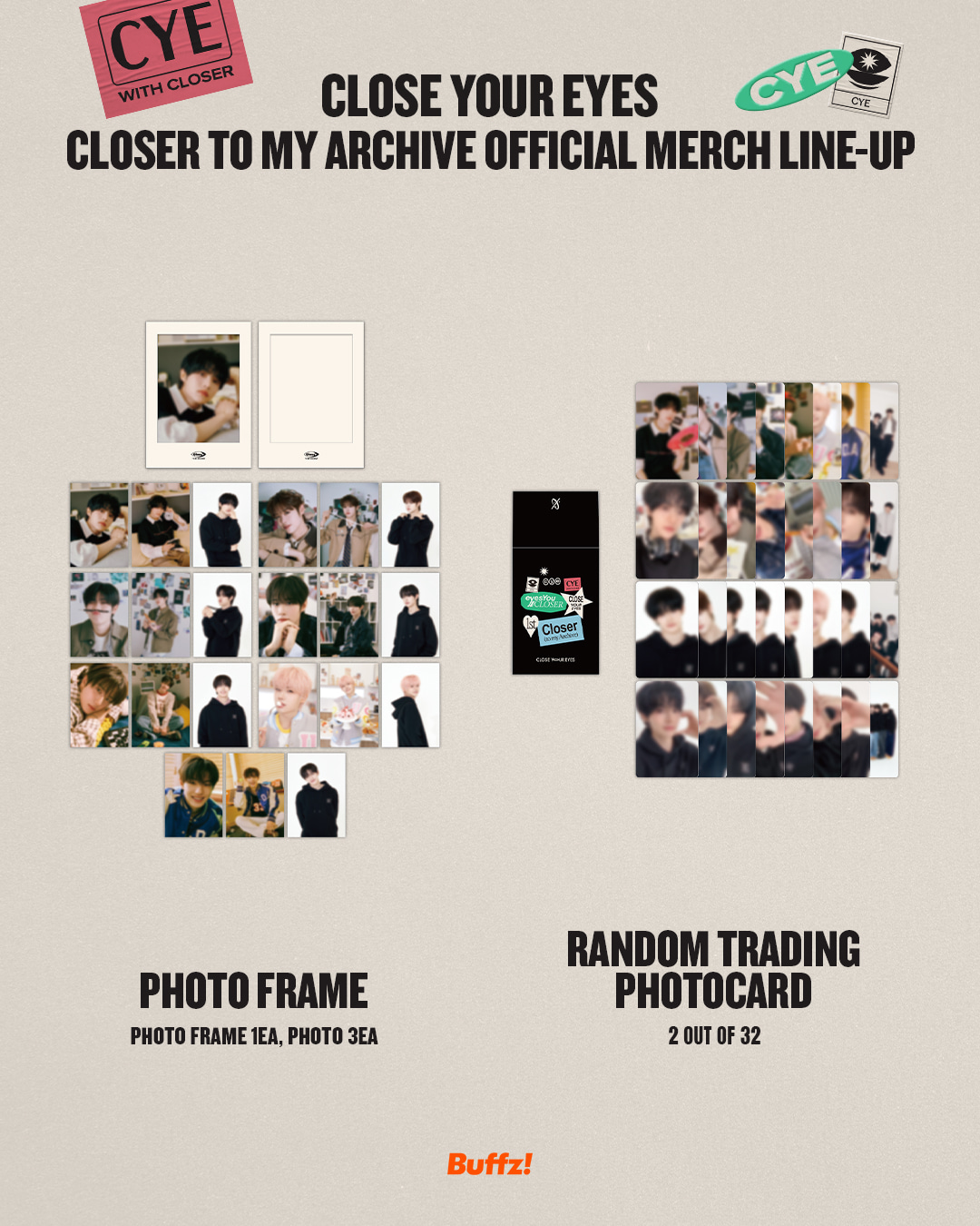 CLOSE YOUR EYES MEMBERSHIP MD 'CLOSER TO MY ARCHIVE'のラインナップ