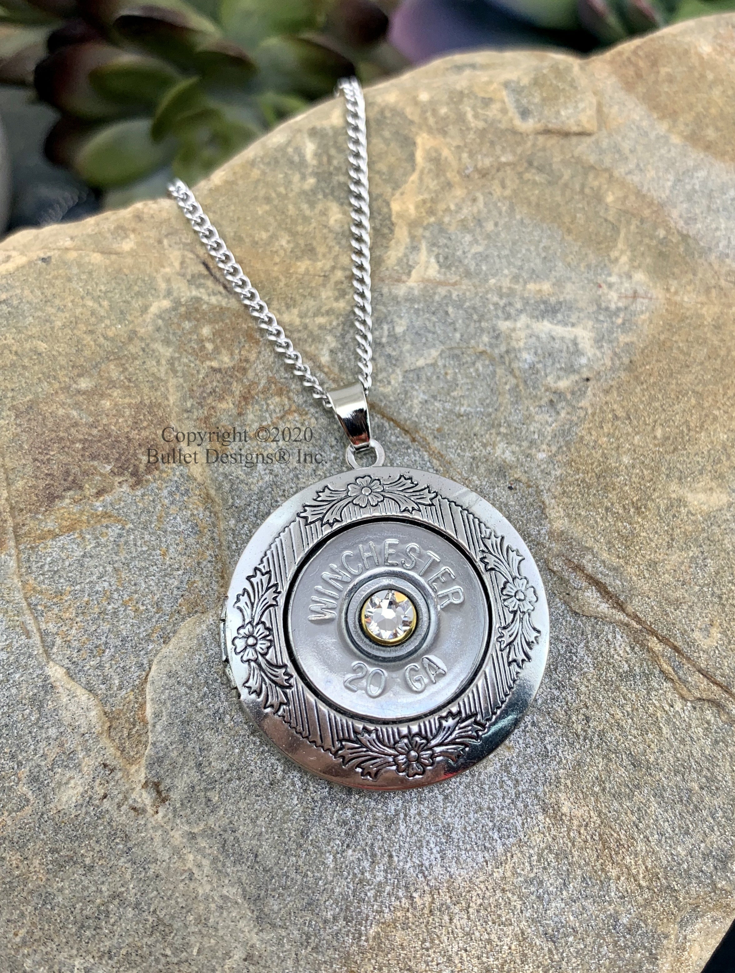 Custom 20 Gauge Shotgun Necklace Photo Locket, Jewelry – Bullet