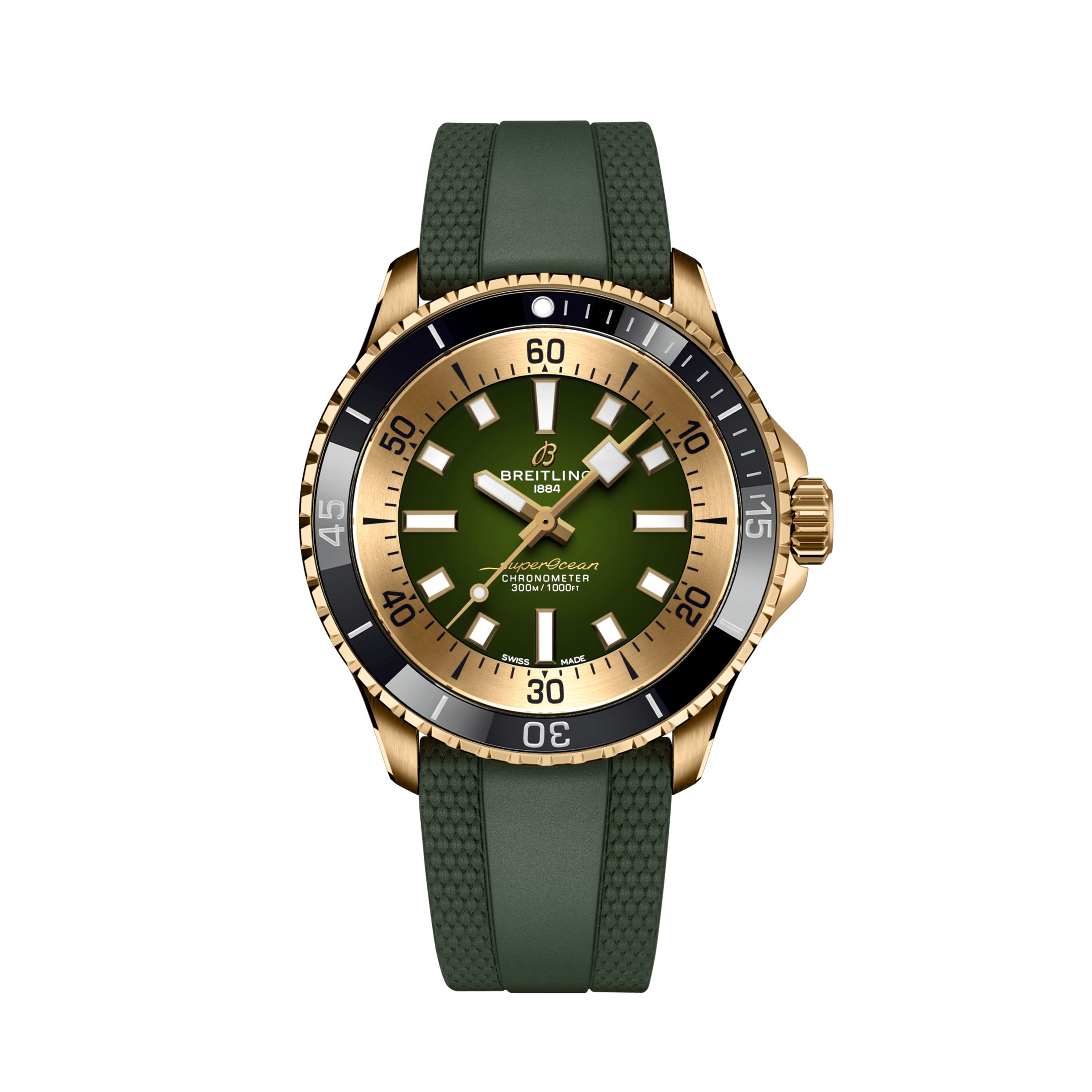 Breitling Superocean Automatic Watch, 42mm Green Dial
