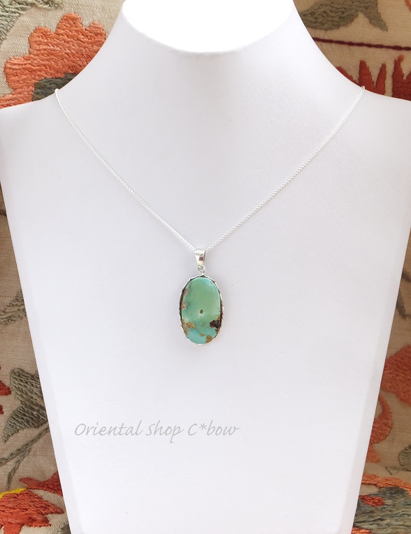 ターコイズ：アンティークトルコ石＊ペンダントトップ｜トルコオヤ