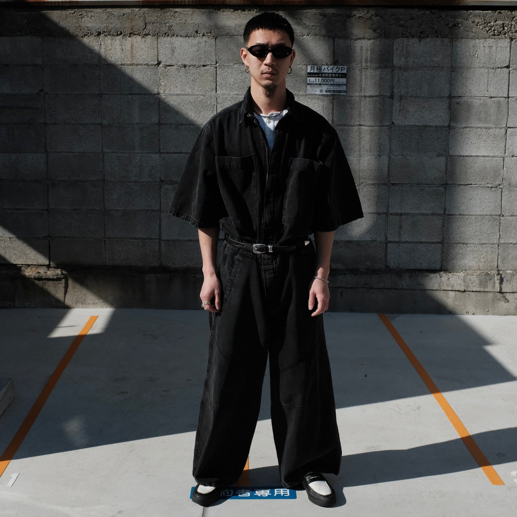 WILLY CHAVARRIA / WILLY JUMP SUIT WASHED BLACK
