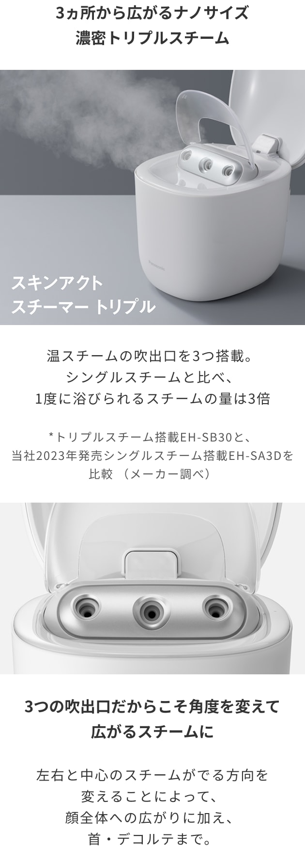 レンタル】パナソニック(Panasonic)・スキンアクト スチーマー