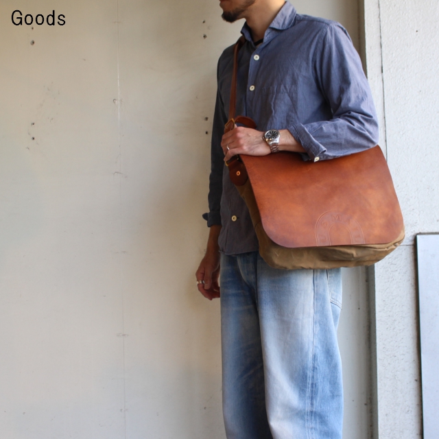 vasco キャンバスレザーメールバッグ LARGE VS-248P （OLIVE DRAB