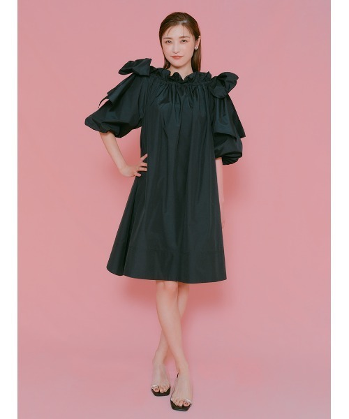CELFORD（セルフォード）の「ショルダーリボンギャザーワンピース