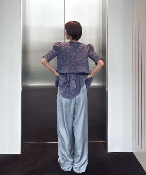 Ameri（アメリ）の「MEDI BUSTIER SET SHIRRING SHORT TOP（シャツ