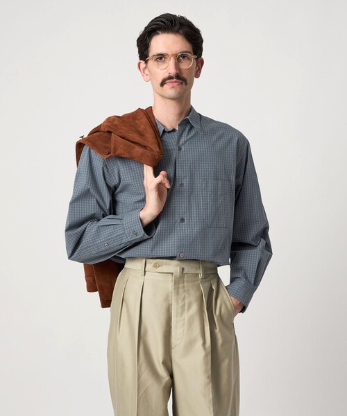 セール】＜Steven Alan＞ ポプリン グラフチェック レギュラーカラー