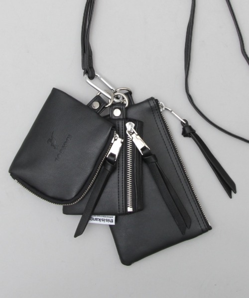 KANGOL（カンゴール）の「フェイクレザー 3連ポーチ マルチ ショルダー