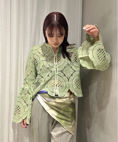 セール】MEDI INDIAN 2WAY BIG LACE TOPS（Tシャツ/カットソー