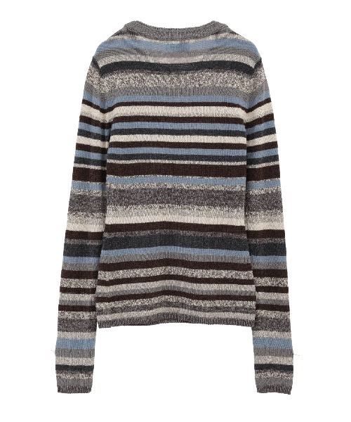 セール】MOLE MIX BORDER KNIT TOPS（ニット/セーター）｜CLANE