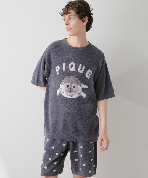 gelato pique（ジェラートピケ）の「【HOMME】あざらしジャガードプル