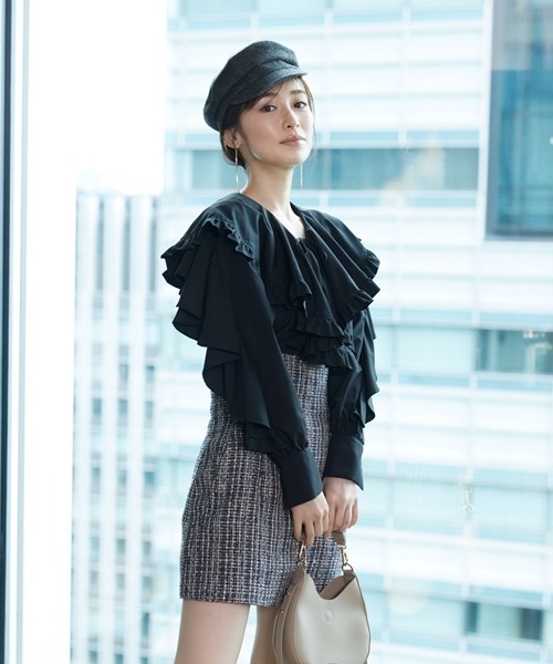 SNIDEL（スナイデル）の「ラッフルボリュームブラウス（シャツ