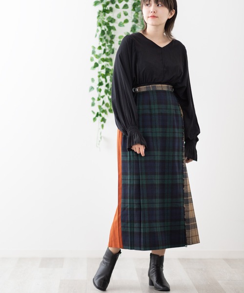 セール】別注 O'Neil of Dublin パッチワーク キルトスカート マキシ