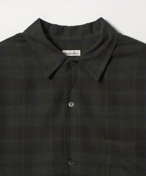 セール】＜Steven Alan＞ ネル マドラスチェック オープンカラー