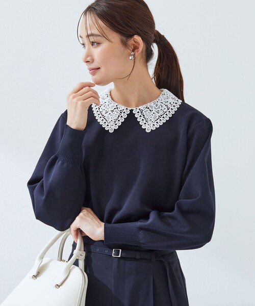 WEB限定】エリレース 2WAY ニット プルオーバー ウォッシャブル