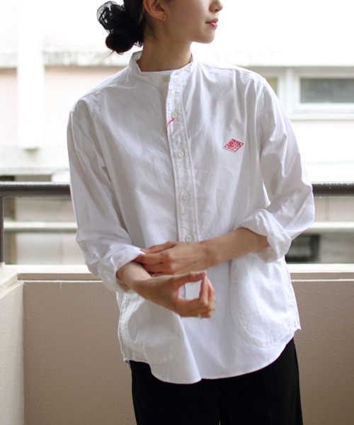 DANTON（ダントン）の「DANTON/ダントン バンドカラーシャツロング