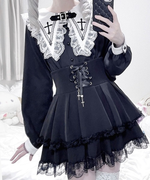 フランスアンティーク 教会神父さん聖歌隊コーラスのブラウス リネン