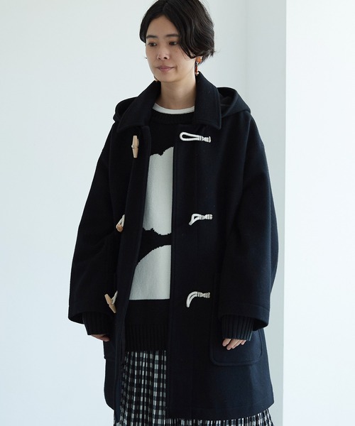 yuni（ユニ ）の「Wool/super100 midle length duffle コート