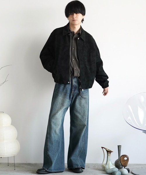 FAUX SUEDE ZIP BLOUSON（ブルゾン）｜WYM LIDNM（ウィム バイ リドム