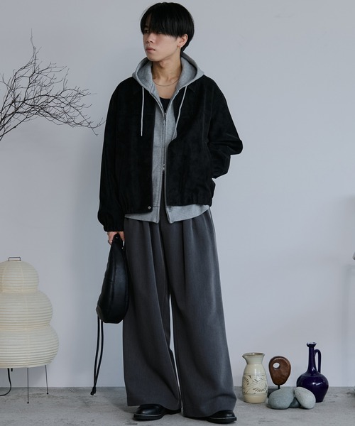 FAUX SUEDE ZIP BLOUSON（ブルゾン）｜WYM LIDNM（ウィム バイ リドム