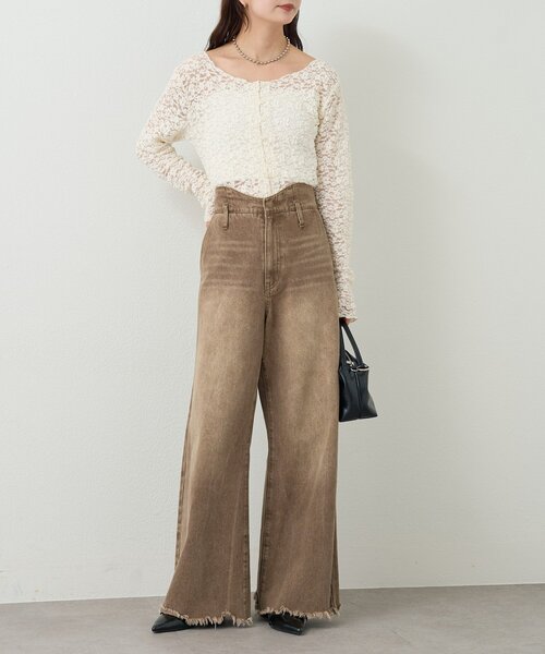 セール】【新色グレーが登場！/嬉しい4サイズ展開！】ウェーブデニム