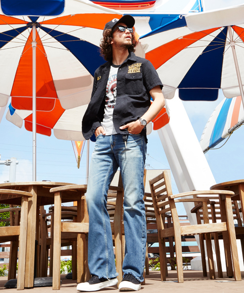 HYSTERIC GLAMOUR（ヒステリックグラマー）の「USED加工デニム 九分丈