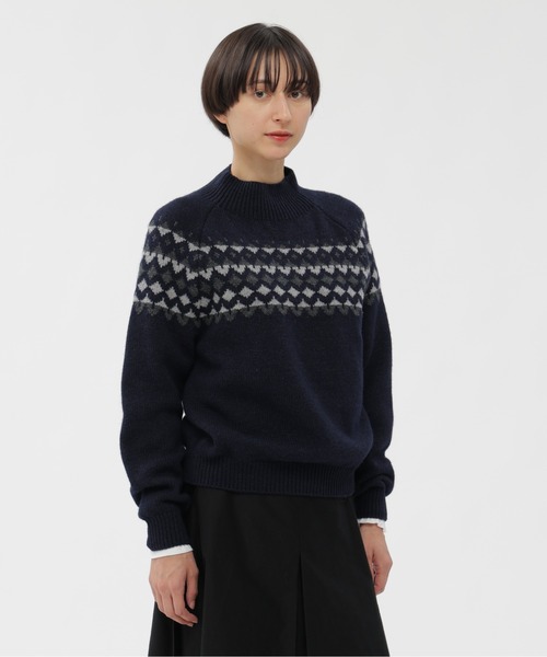 セール】WOOL CASHMERE SILK FAIRISLE（ニット/セーター）｜MARGARET