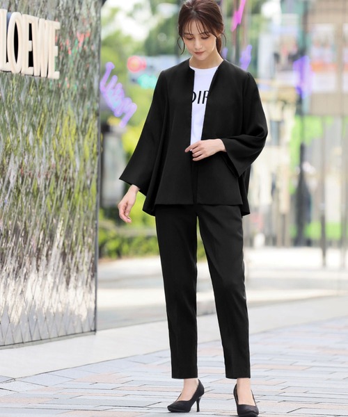 Flolia（フロリア）の「洗える スーツ セットアップ パンツスーツ ノー