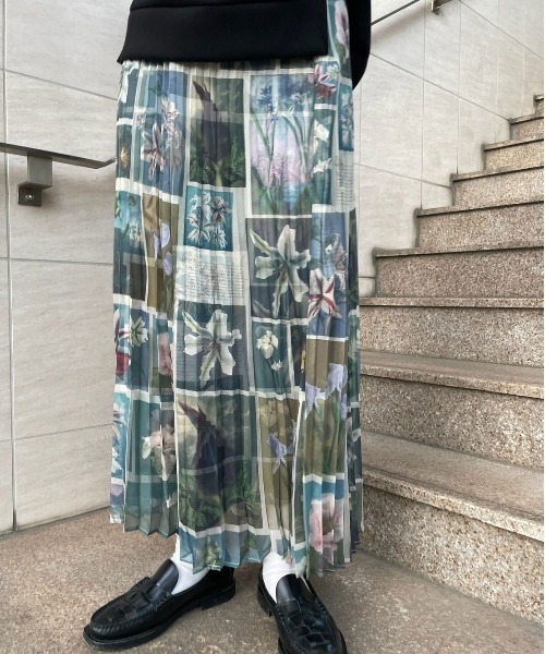 Ameri（アメリ）の「FLOWER PATCHWORK PLEATED SKIRT（スカート）」 - WEAR