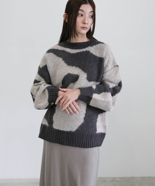 セール】ニュアンス柄シャギーニット（ニット/セーター）｜select MOCA