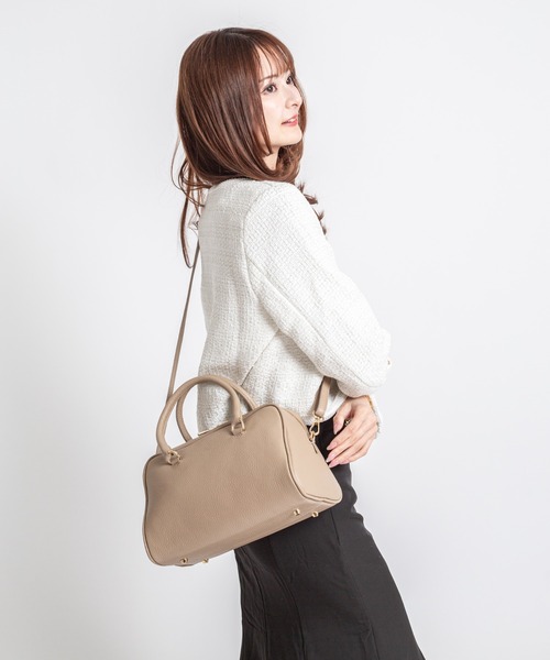 AULENTTI/オウレンティ】2WAY レザー ミニボストンバッグ イタリア製