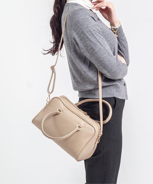 AULENTTI/オウレンティ】2WAY レザー ミニボストンバッグ イタリア製