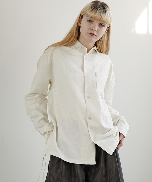 MinoriTY】フラワージャガードサイドレースシャツ（シャツ/ブラウス