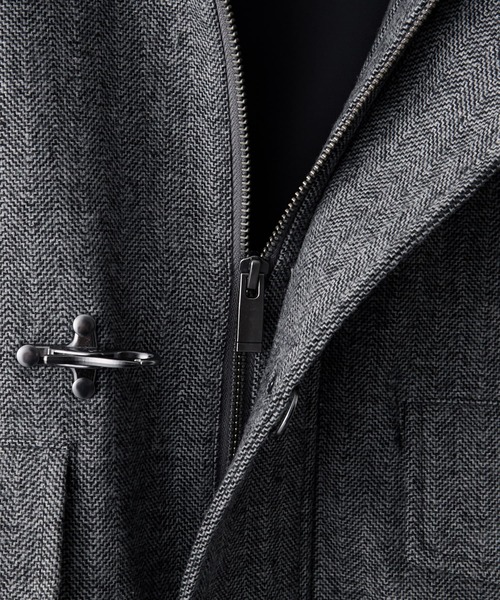 CLEL】Wool Blend Herringbone Tweed Fireman Blouson / ウール