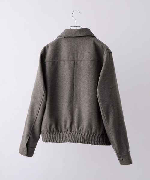 CLEL】Wool Blend Herringbone Tweed Fireman Blouson / ウール